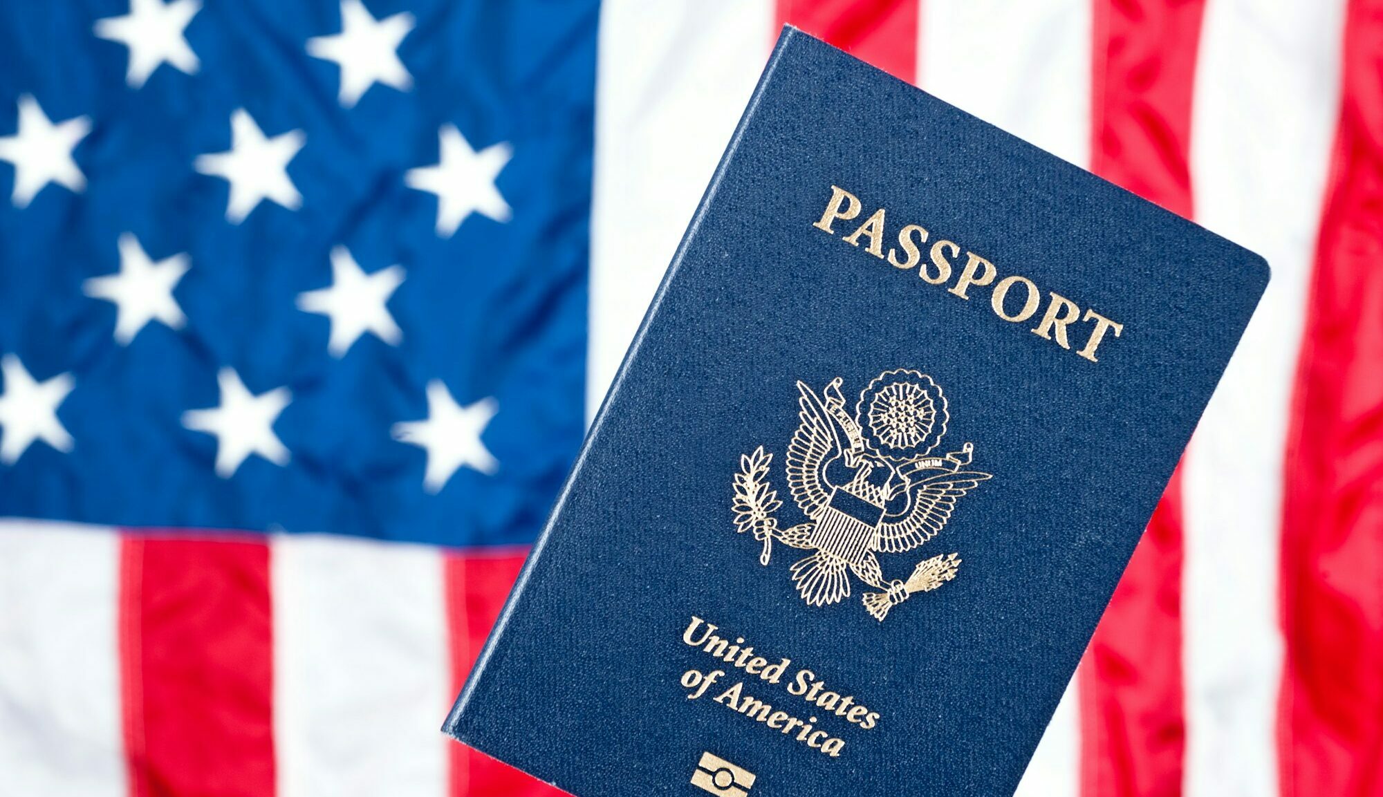 American flag and passport